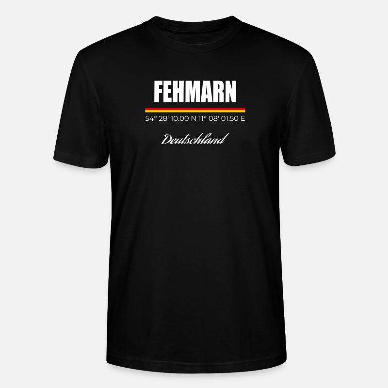 Fehmarn - Stanley/Stella Unisex Bio-T-Shirt CRAFTER - Schwarz