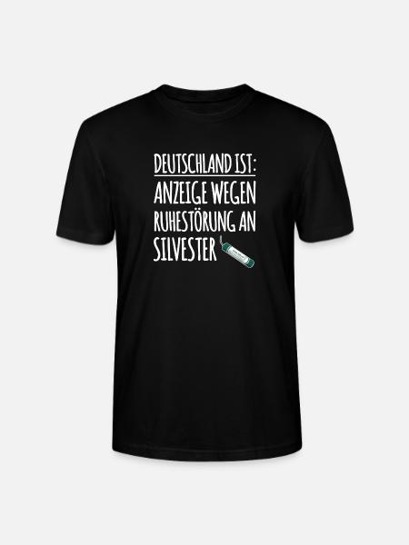 Lustiger Spruch Silvester - Stanley/Stella Unisex Bio-T-Shirt CRAFTER - Schwarz