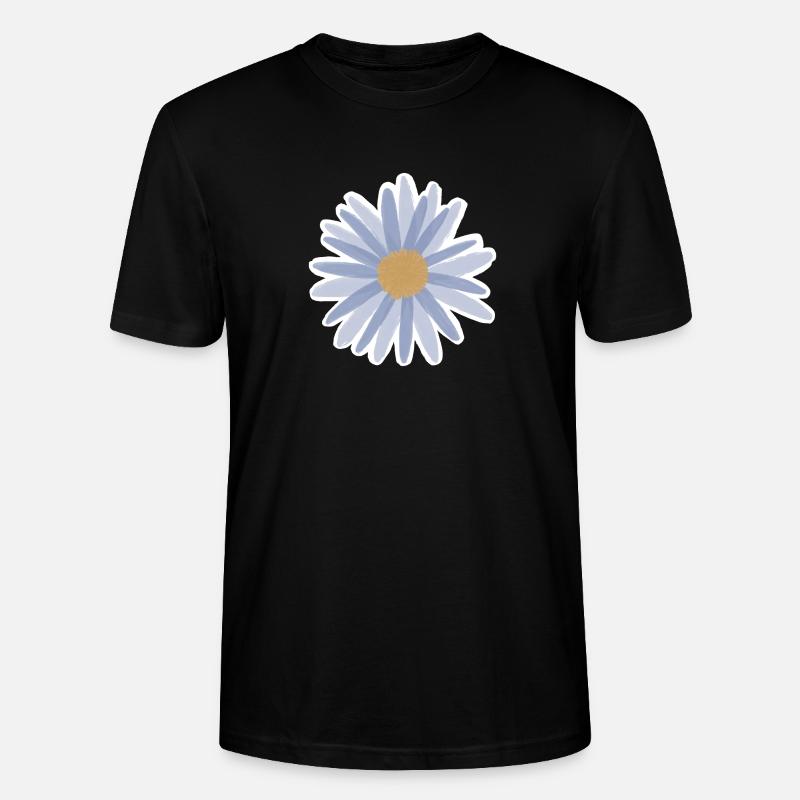 Blue Daisy Bloom Tee - Stanley/Stella Unisex Bio-T-Shirt CRAFTER - Schwarz