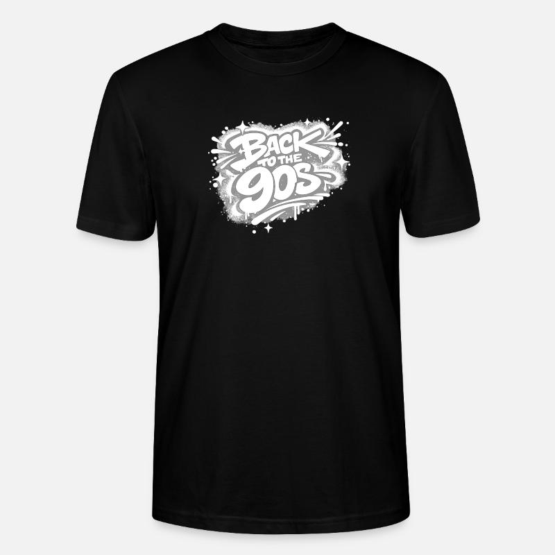 Back to the 90s Graffiti - Stanley/Stella Unisex Bio-T-Shirt CRAFTER - Schwarz