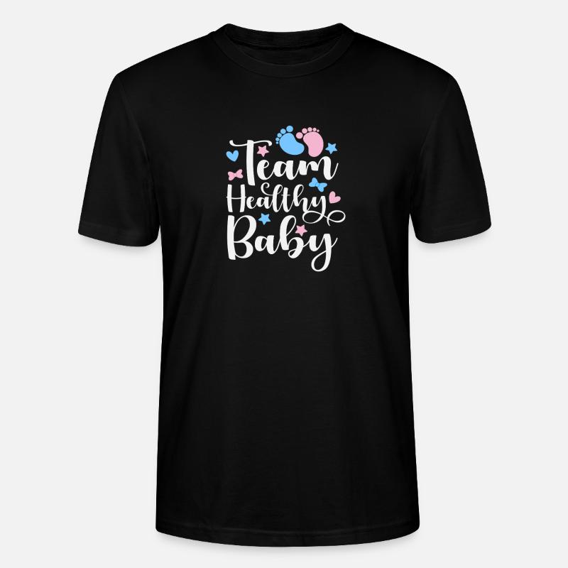 Team Gesundes Baby Junge Oder Mädchen - Stanley/Stella Unisex Bio-T-Shirt CRAFTER - Schwarz