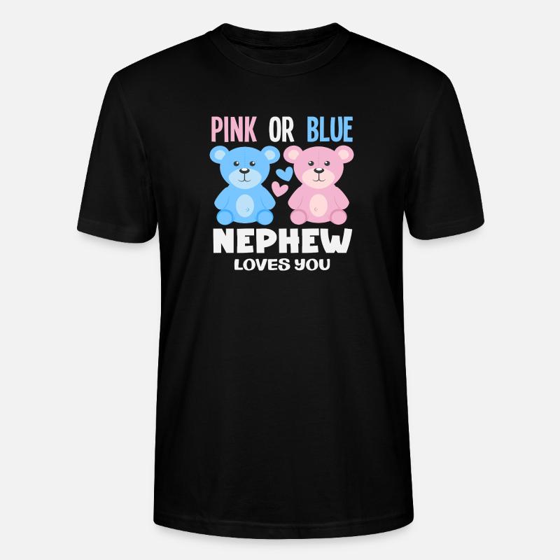 Pink Oder Blau Neffe Liebt Dich - Stanley/Stella Unisex Bio-T-Shirt CRAFTER - Schwarz