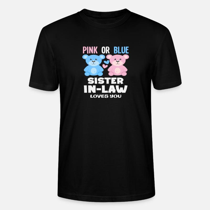 Pink Oder Blau Stiefschwester Liebt Dich - Stanley/Stella Unisex Bio-T-Shirt CRAFTER - Schwarz