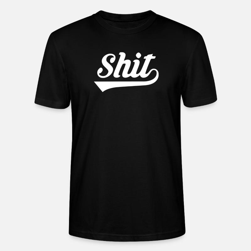 Shit Retro Script - Stanley/Stella CRAFTER Unisex Organic T-Shirt - black