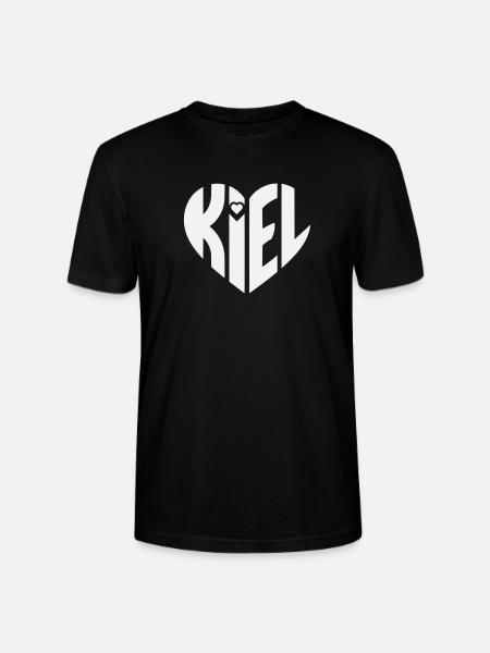 Kiel Heart Typography - Stanley/Stella CRAFTER Unisex Organic T-Shirt - black