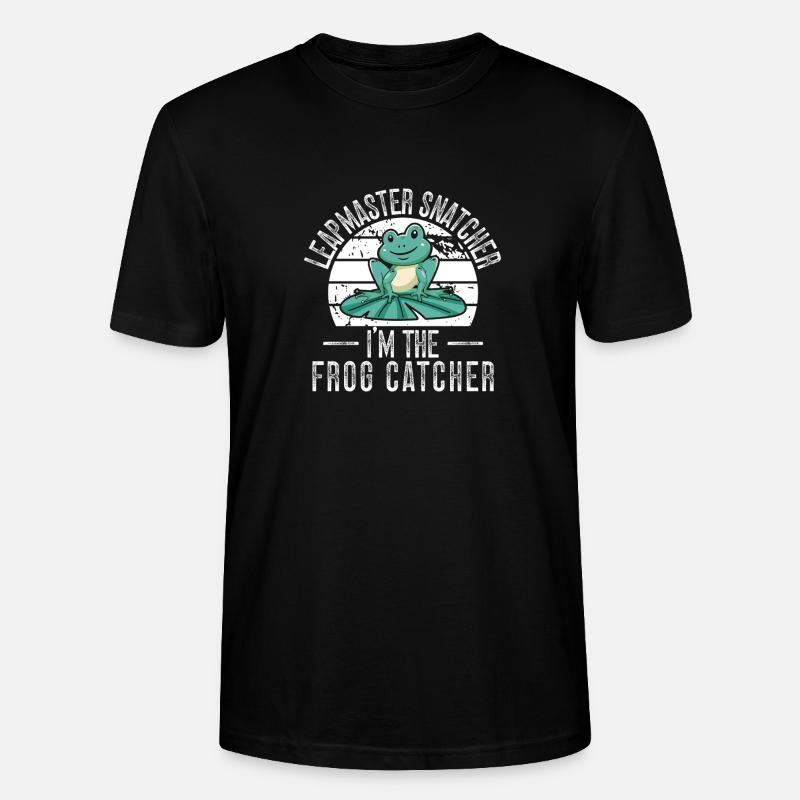 Frog Catcher Leapmaster Snatcher Frog - Stanley/Stella CRAFTER Unisex Organic T-Shirt - black