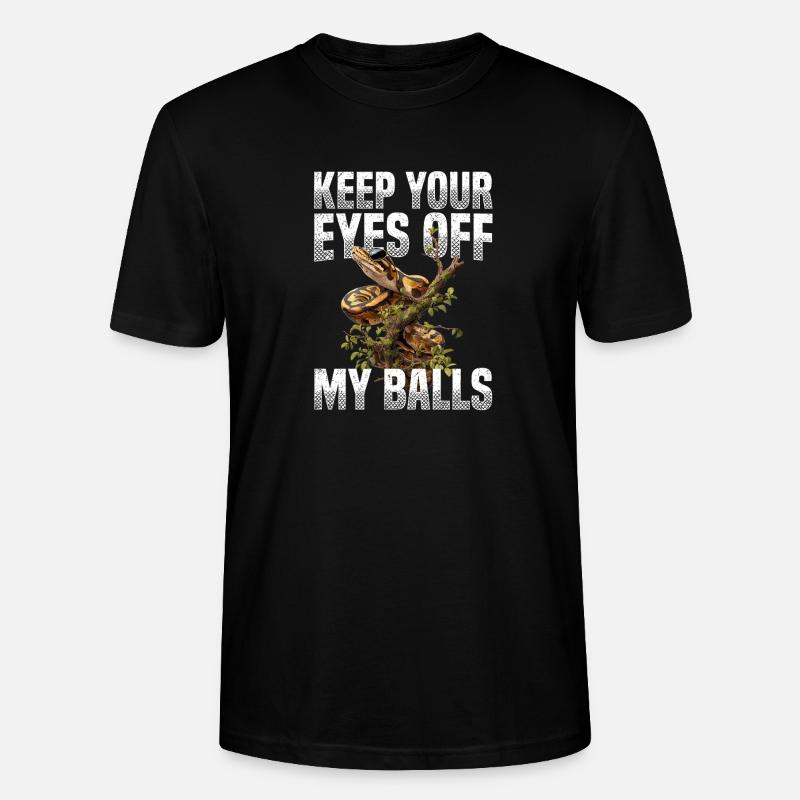 Königspython Schlangen Liebhaber Terrarium Python - Stanley/Stella Unisex Bio-T-Shirt CRAFTER - Schwarz