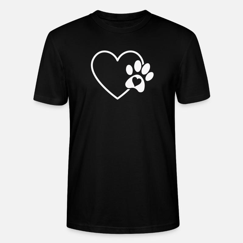 Herzpfote Liebe - Stanley/Stella Unisex Bio-T-Shirt CRAFTER - Schwarz