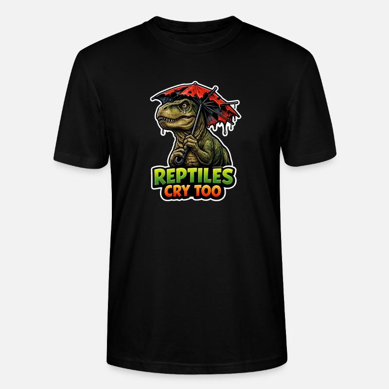 Dinosaure emo, Dino triste, Émotif - T-shirt bio CRAFTER Stanley Stella Unisexe - noir