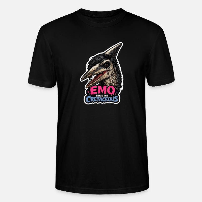 Emo-dinosaurier, Trauriger Dino, Emotionaler - Stanley/Stella Unisex Bio-T-Shirt CRAFTER - Schwarz