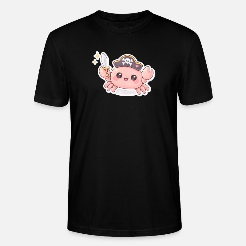 Crabe pirate avec épée - T-shirt bio CRAFTER Stanley Stella Unisexe - noir