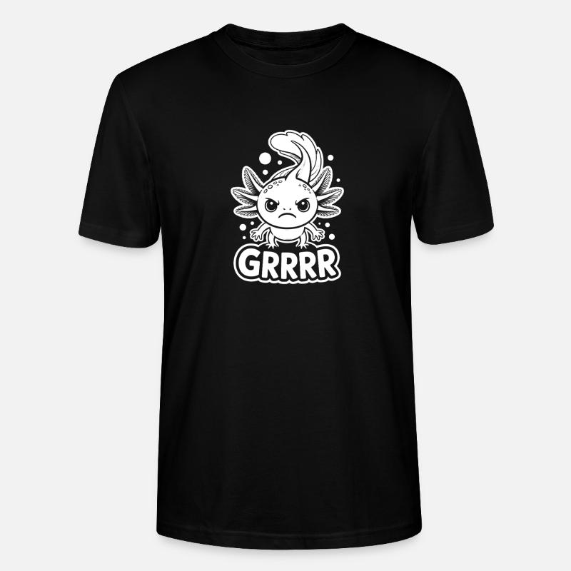 Grumpy Axolotl GRRRR - Stanley/Stella Unisex Bio-T-Shirt CRAFTER - Schwarz