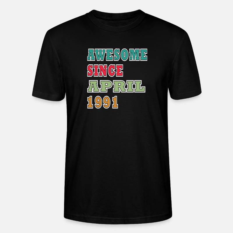 Retro April 1991 Jubiläum - Stanley/Stella Unisex Bio-T-Shirt CRAFTER - Schwarz