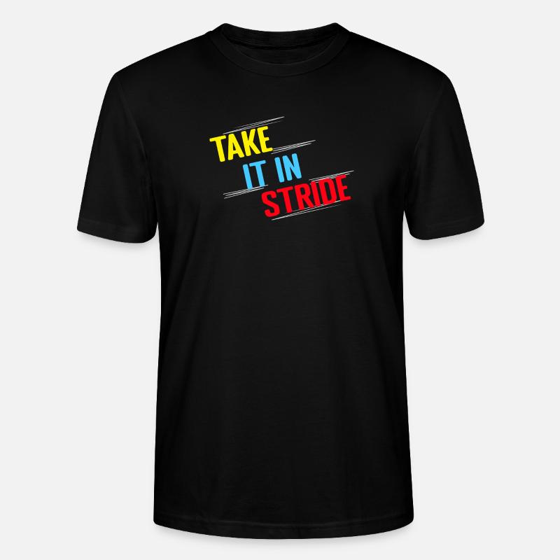 Running Run Take It In Stride Marathon Runner - Stanley/Stella CRAFTER Unisex Organic T-Shirt - black