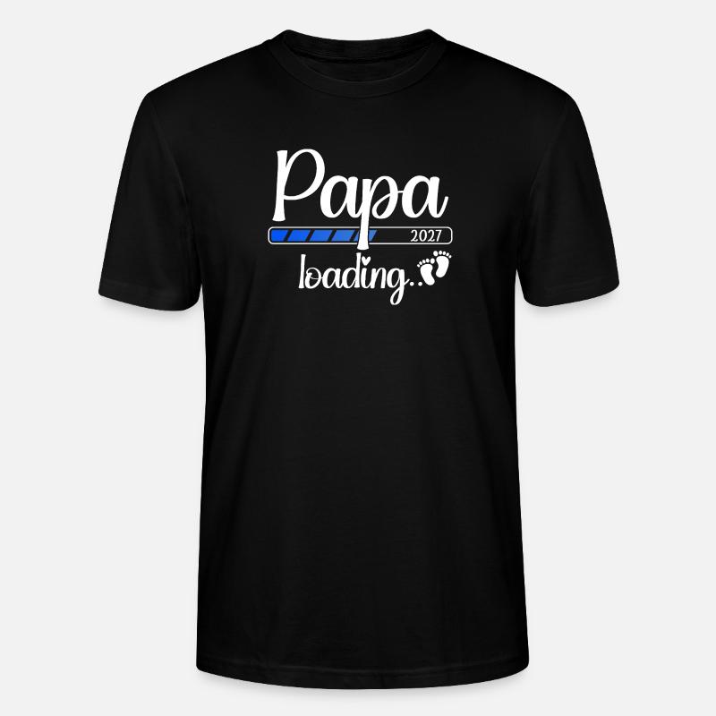 Papa 2027 Loading Werdender Papa 2027 - Stanley/Stella Unisex Bio-T-Shirt CRAFTER - Schwarz