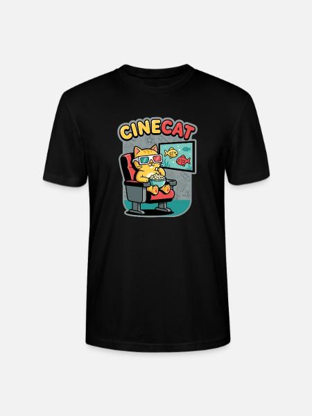 CineKat Kino-Katze Popcorn - Stanley/Stella Unisex Bio-T-Shirt CRAFTER - Schwarz