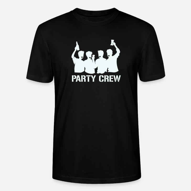 Party Crew Silhouette mit Prosten - Stanley/Stella Unisex Bio-T-Shirt CRAFTER - Schwarz