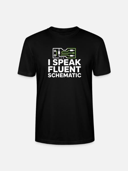 I speak fluent circuit diagram technology - Stanley/Stella CRAFTER Unisex Organic T-Shirt - black