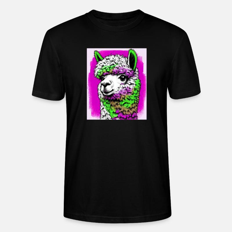 Alpaka - Stanley/Stella Unisex Bio-T-Shirt CRAFTER - Schwarz