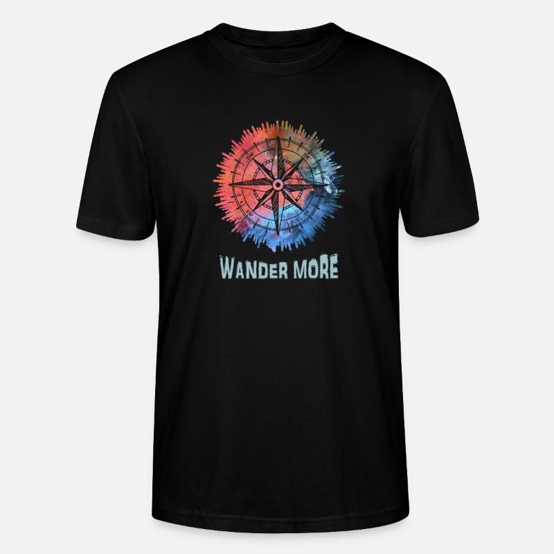 Wander More Compass Tie-Dye - T-shirt bio CRAFTER Stanley Stella Unisexe - noir