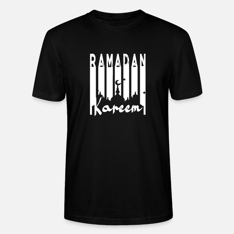 Ramadan-Kareem-Moschee-Silhouette - Stanley/Stella Unisex Bio-T-Shirt CRAFTER - Schwarz