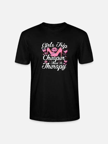 Mädchenreise günstiger als eine Therapie - Stanley/Stella Unisex Bio-T-Shirt CRAFTER - Schwarz