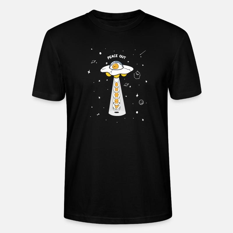 Peace Out UFO-Eier - Stanley/Stella Unisex Bio-T-Shirt CRAFTER - Schwarz
