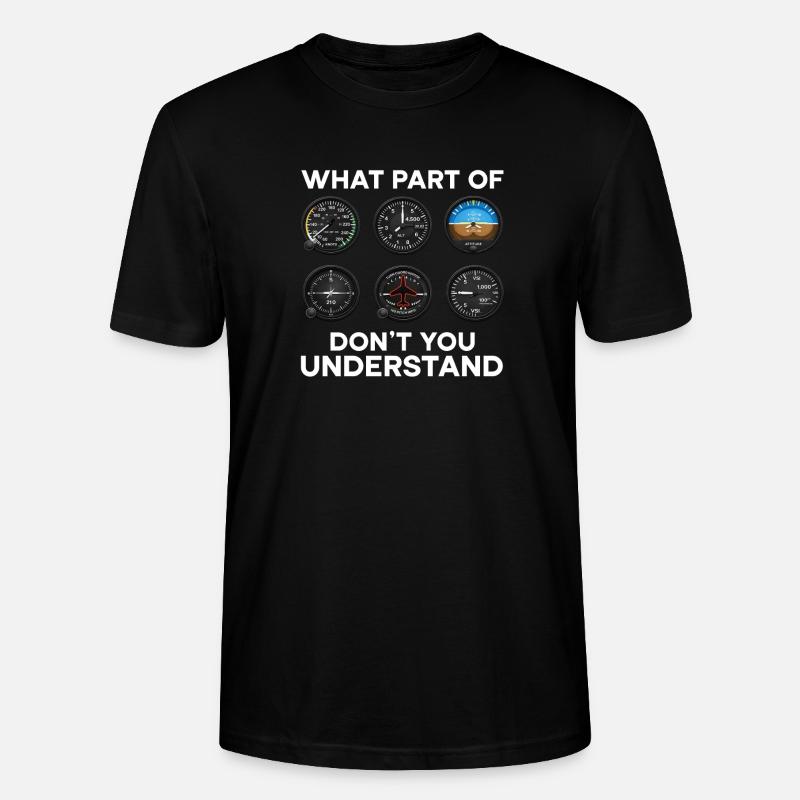 Flugzeug Flug Pilot Flugzeug Fluggesellschaft - Stanley/Stella Unisex Bio-T-Shirt CRAFTER - Schwarz