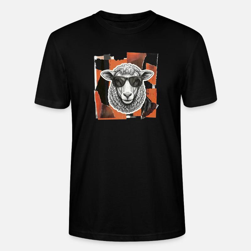 Schaf Schäfchen - Stanley/Stella Unisex Bio-T-Shirt CRAFTER - Schwarz