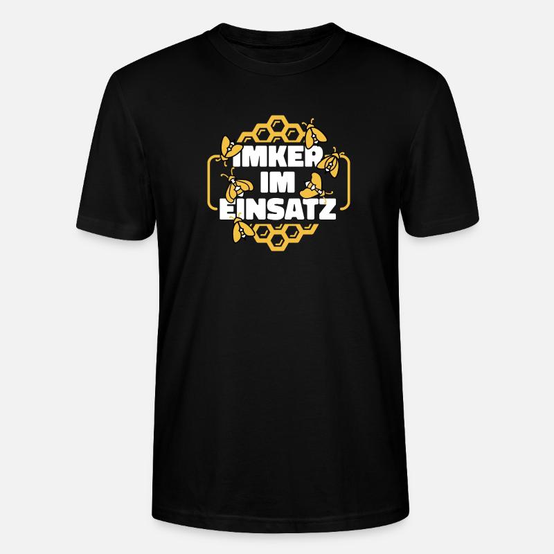 Imker im Einsatz Spruch - Stanley/Stella Unisex Bio-T-Shirt CRAFTER - Schwarz