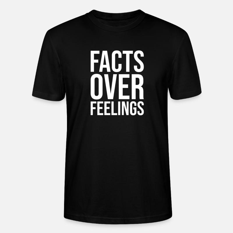 Les faits avant les sentiments - T-shirt bio CRAFTER Stanley Stella Unisexe - noir
