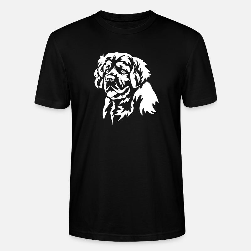 Clumber Spaniel Head « Édition Noire » - T-shirt bio CRAFTER Stanley Stella Unisexe - noir