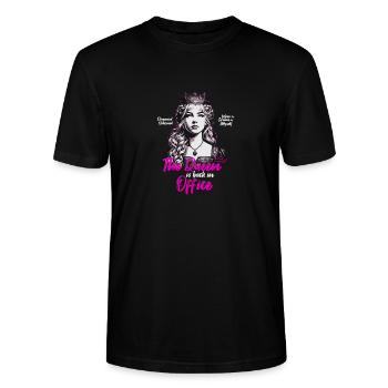 Die Königin ist zurück im Amt Kronendesign - Stanley/Stella Unisex Bio-T-Shirt CRAFTER - Schwarz - Vorne - Alina (178cm) & Michal (187cm)