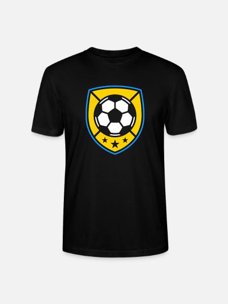 Yellow Crest Fußballball-Emblem - Stanley/Stella Unisex Bio-T-Shirt CRAFTER - Schwarz