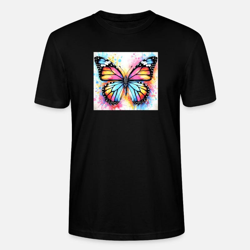 papillon - T-shirt bio CRAFTER Stanley Stella Unisexe - noir