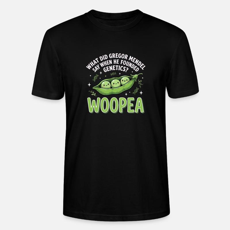ErbsenGenetik Mendelwitz WOOPEA - Stanley/Stella Unisex Bio-T-Shirt CRAFTER - Schwarz