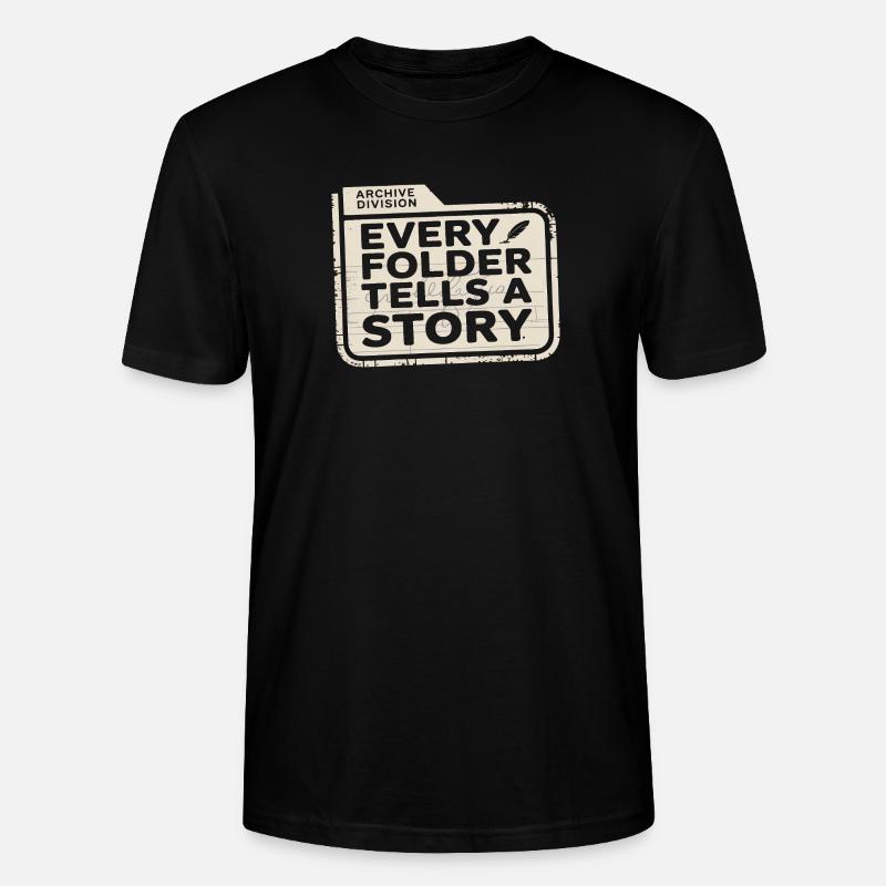 Chaque dossier raconte une histoire - T-shirt bio CRAFTER Stanley Stella Unisexe - noir