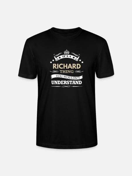 Es ist ein persönlicher Name von Richard Thing - Stanley/Stella Unisex Bio-T-Shirt CRAFTER - Schwarz