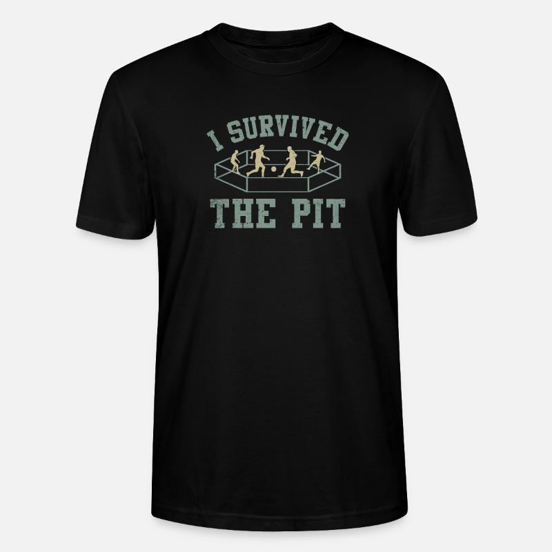 I Survived The Pit Ring - Stanley/Stella CRAFTER Unisex Organic T-Shirt - black