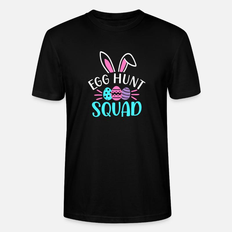 Egg Hunt Squad - Stanley/Stella CRAFTER Unisex Organic T-Shirt - black