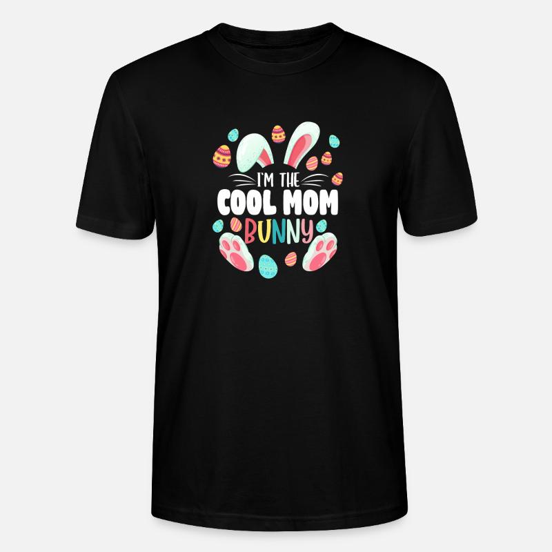 Cooles Mama-Hase-Oster-Tee - Stanley/Stella Unisex Bio-T-Shirt CRAFTER - Schwarz