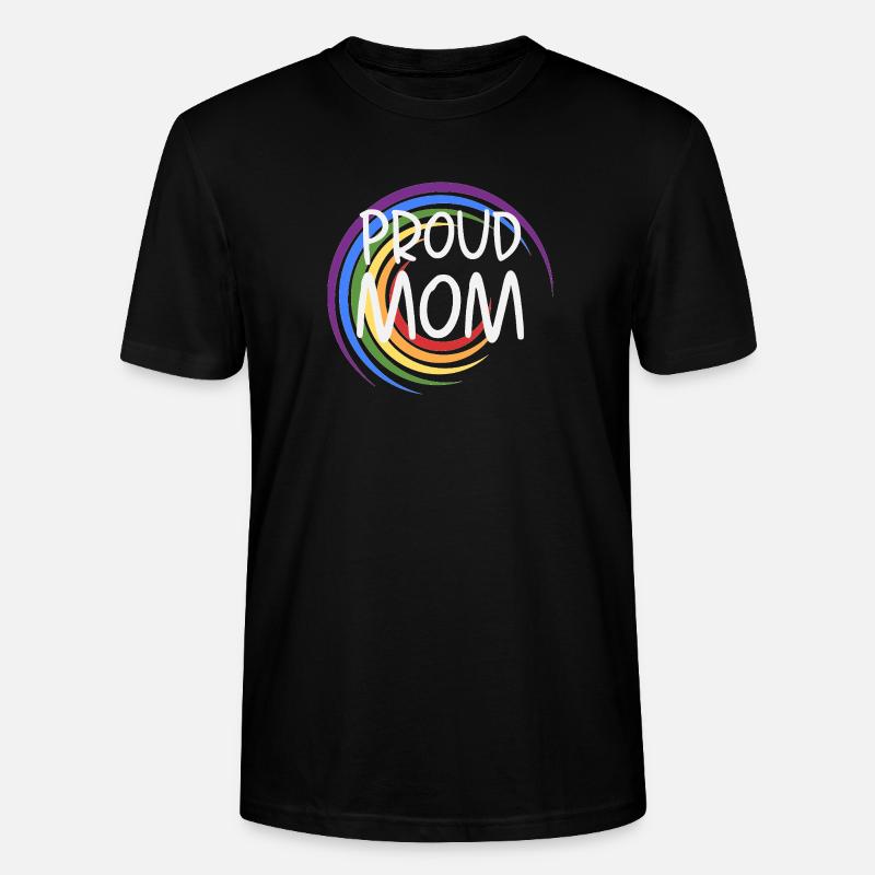 Proud Mom Regenbogen - Stanley/Stella Unisex Bio-T-Shirt CRAFTER - Schwarz