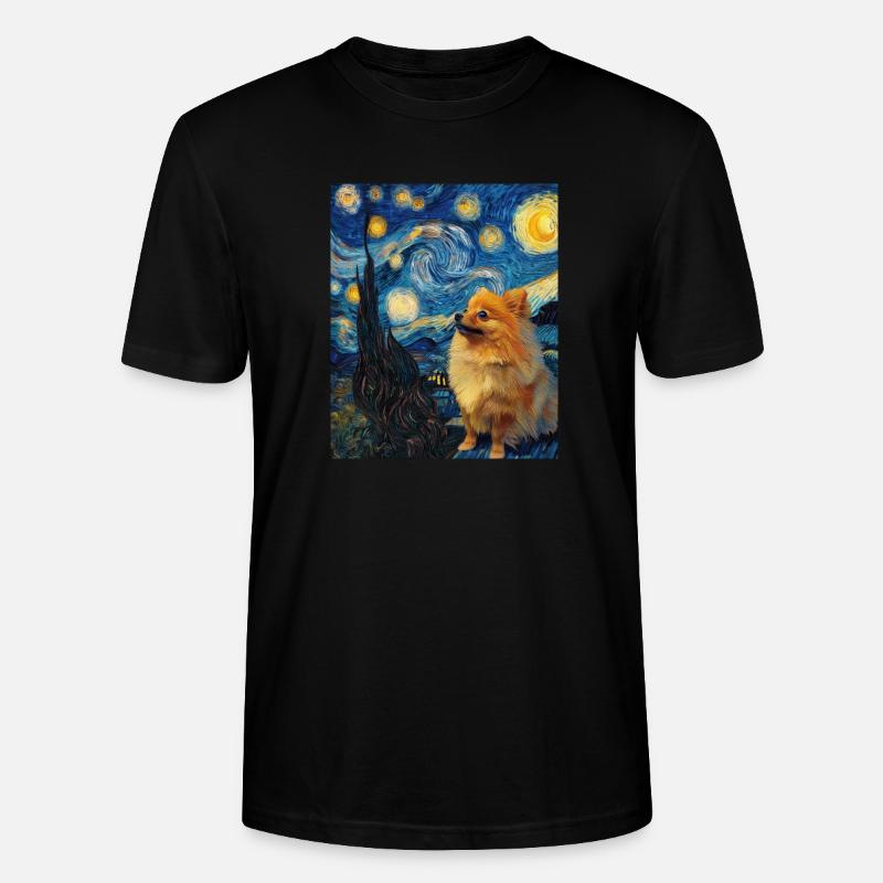 Zwergspitz Spitz Pomeranian - Stanley/Stella Unisex Bio-T-Shirt CRAFTER - Schwarz