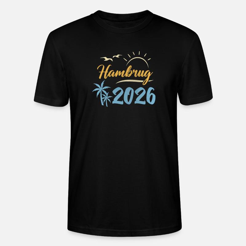 Hambourg 2026 - T-shirt bio CRAFTER Stanley Stella Unisexe - noir