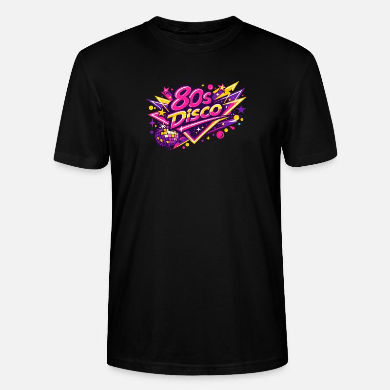 Retro 1980 80s Disco - Stanley/Stella Unisex Bio-T-Shirt CRAFTER - Schwarz