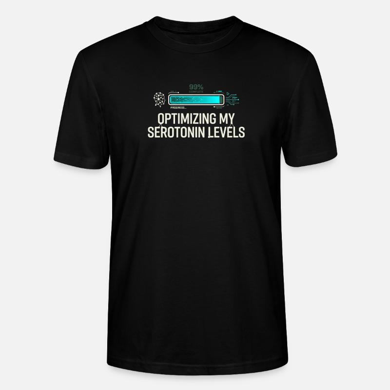 Serotonin Optimizing - Stanley/Stella Unisex Bio-T-Shirt CRAFTER - Schwarz