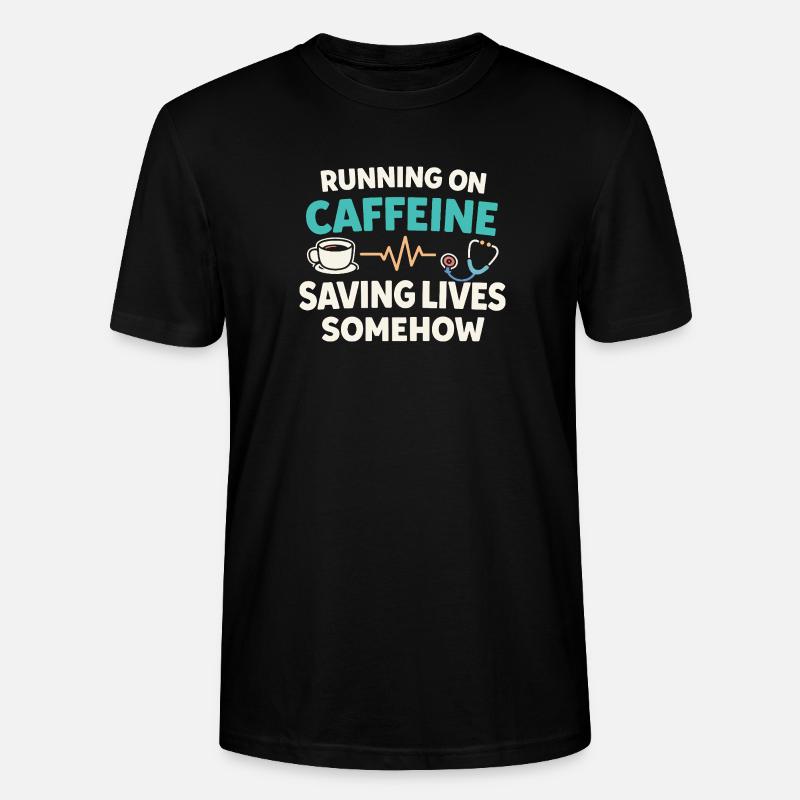Nachtschicht-krankenschwester, Müde - Stanley/Stella Unisex Bio-T-Shirt CRAFTER - Schwarz
