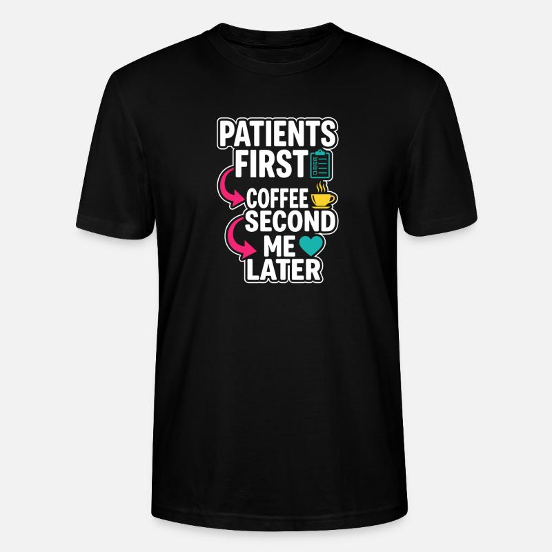 Nachtschicht-krankenschwester, Müde - Stanley/Stella Unisex Bio-T-Shirt CRAFTER - Schwarz