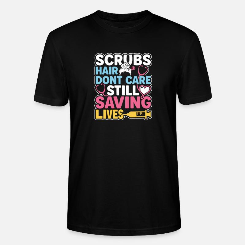 Nachtschicht-krankenschwester, Müde - Stanley/Stella Unisex Bio-T-Shirt CRAFTER - Schwarz