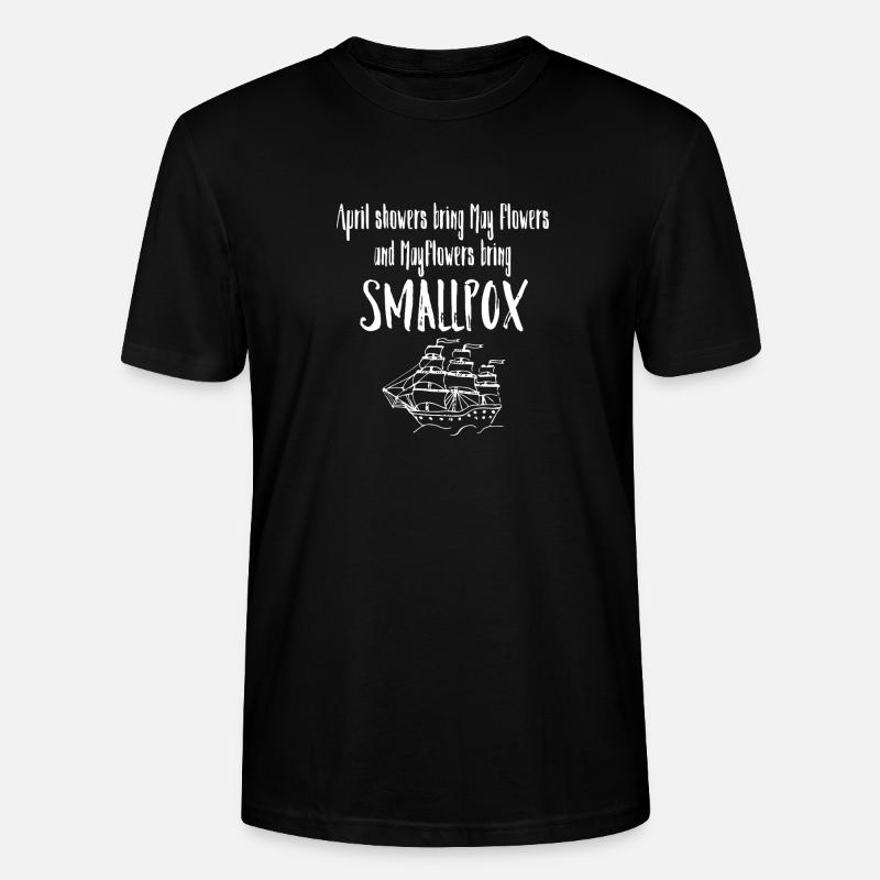 Mayflower Pocken-Satirisches Schiffsabschlag - Stanley/Stella Unisex Bio-T-Shirt CRAFTER - Schwarz